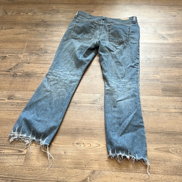 Adriano Goldschmied AG Boyfriend High Rise High Waist Raw Hem Size 29R Distress - Picture 13 of 15